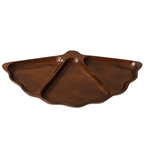 Vintage teak houten hapjesschaal waaier 1980’s