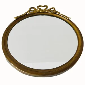 Vintage barok ronde messing strikspiegel hollywood regency 1960’s