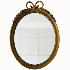 Mid-century Franse Barok strik gouden spiegel hout 1950’s