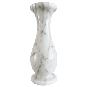 Vintage vaas wit carrara marmer 20 cm 1970’s