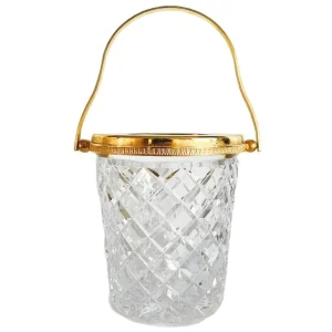 Mid-century IJsemmer kristal 24k goud verguld 1950’s