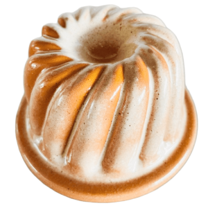 Franse antieke keramische geglazuurde bakvorm keramiek tulband 1920’s