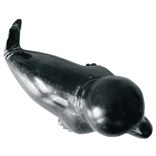 Vintage Inuit Canadese handgesneden zeehond sculptuur beeldje speksteen 1960’s - Afbeelding 7