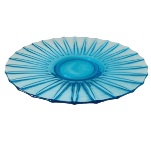 Vintage mid-century blauwe glazen schaal V. Horáček Rosice 1960’s