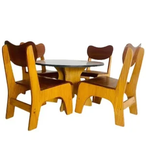 Miniatuur meubels mid-century Deens design eethoek 1960’s