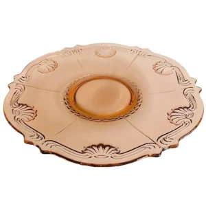 Art Deco schaal roze glas 1930’s