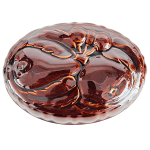 Vintage bakvorm bruin fruit keramiek puddingvorm 1970’s