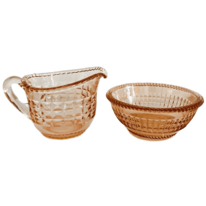 Art deco roze glas roomstel rosaline 1930’s