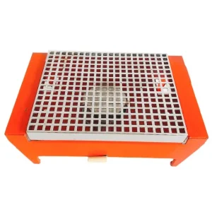 Vintage rechaud Brabantia warmhoudplaatje oranje 1970’s