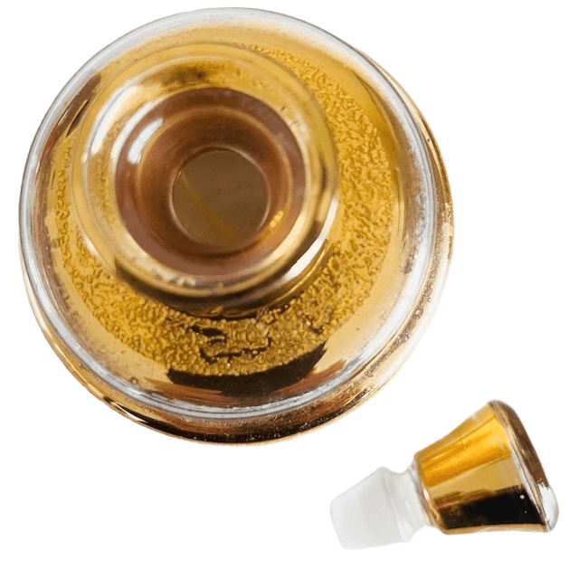 Art deco stijl parfumfles goud glas 1950’s - Afbeelding 5