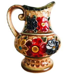 West Germany Bay Kan Vaas Bloemen Kleurrijk 1960’s