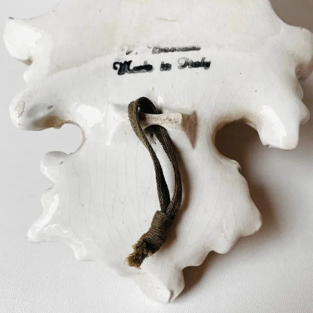 Wand wijwater bakje porselein Capodimonte bloemen 1960’s - Afbeelding 7