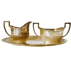 Verzilverd Art deco roomstel 1920’s