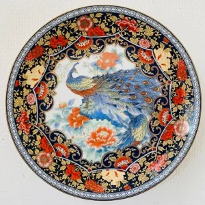 Vintage sierbord pauw