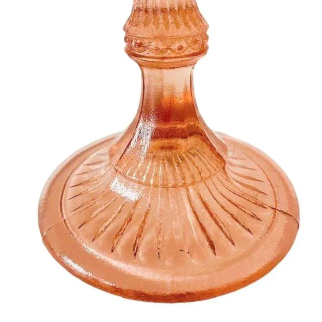 Art Deco Taartplateau Luxval Val St. Lambert roze 1930’s - Afbeelding 7