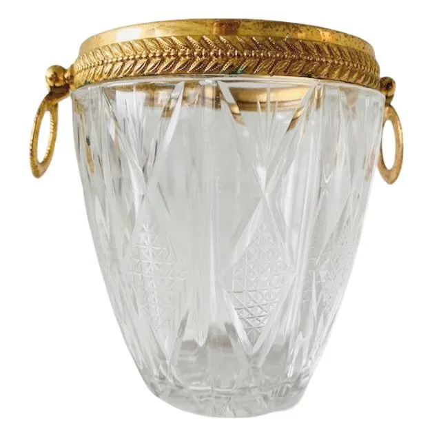 Mid-century Franse IJsemmer kristal verguld 1950’s - Afbeelding 3