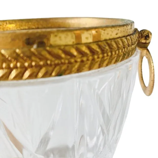 Mid-century Franse IJsemmer kristal verguld 1950’s - Afbeelding 5