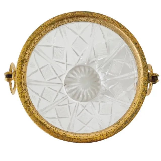 Mid-century Franse IJsemmer kristal verguld 1950’s - Afbeelding 6