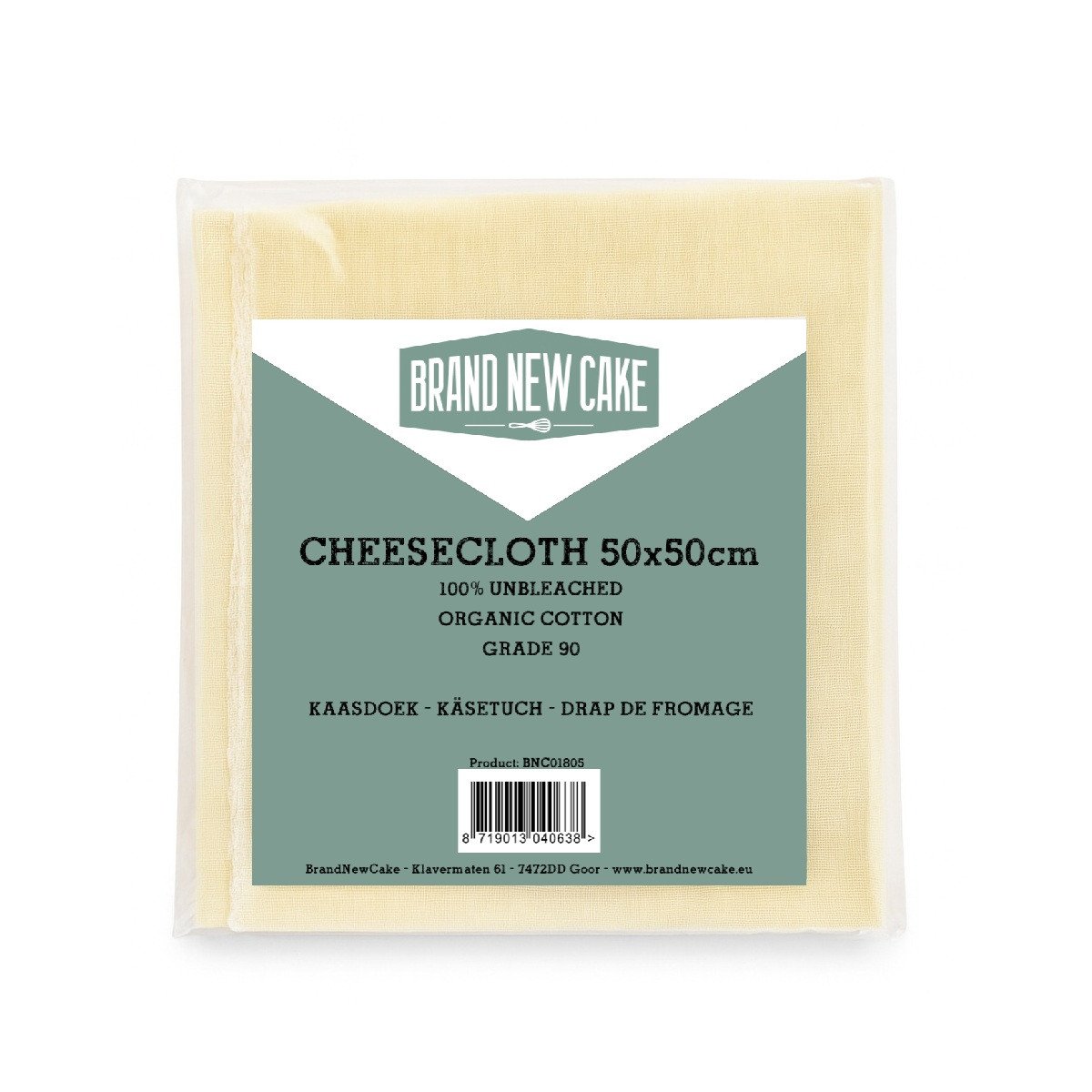 BrandNewCake Kaasdoek Ongebleekt Katoen 50x50cm