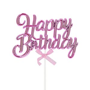 Cake-Masters Cake Topper Happy Birthday Pink 3D