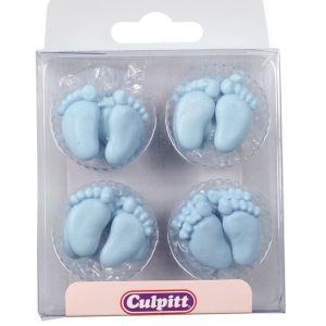 Culpitt Suikerdecoratie Baby Voetjes Blauw pk/24