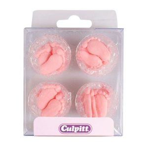 Culpitt Suikerdecoratie Baby Voetjes Roze pk/24