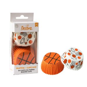 Decora Baking Cups Basket Ball 36st