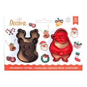 Decora Santa Claus & Reindeer Cookie Cutters set/2