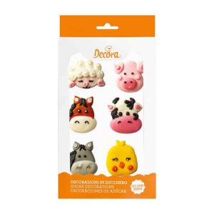 Decora Suikerdecoratie Farm Animals Set/6