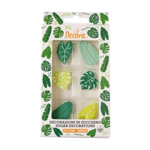Decora Suikerdecoratie Tropical Leaves Set/6