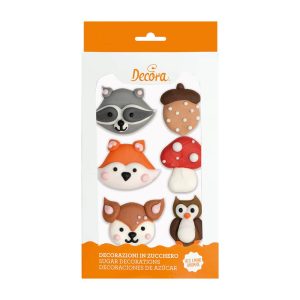 Decora Suikerdecoratie Bosdieren Set/6