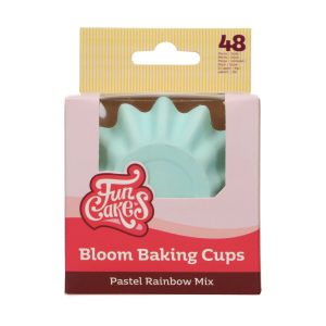 FunCakes Bloom Baking Cups – Pastel Regenboog Mix pk/48