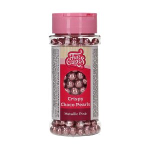 FunCakes Crispy Choco Pearls – Metallic Pink 60g