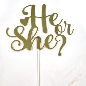 Taarttopper He or She? ♥ – Goud