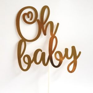 Taarttopper Oh Baby – goud