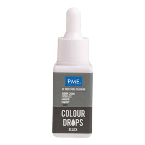PME Colour Drops – Black Oil Based Food Colour, 20ml