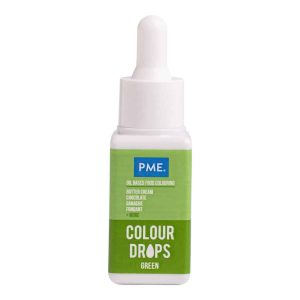 PME Colour Drops – Green Oil Based Food Colour, 20ml