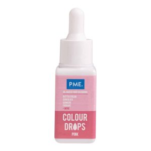 PME Colour Drops – Pink Oil Based Food Colour, 20ml