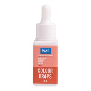 PME Colour Drops – Red Oil Based Food Colour, 20ml