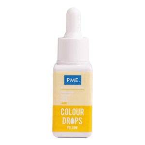 PME Colour Drops – Yellow Oil Based Food Colour, 20ml