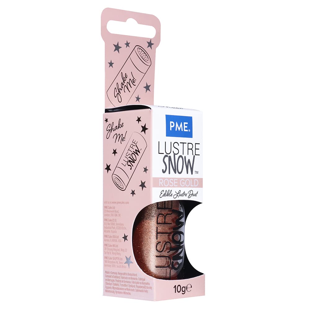 PME Edible Lustre Snow 10gr – Rose Gold - Afbeelding 2