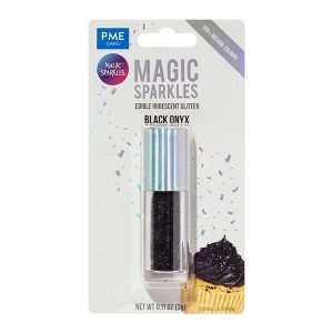 Magic Sparkles, Edible Iridescent Glitter – Black (3g)