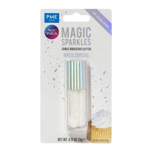 Magic Sparkles, Edible Iridescent Glitter – White Crystal (3g)