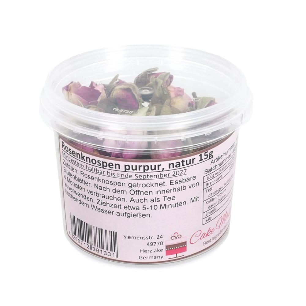 Eetbare bloemen Rosebuds purple, nature 15g - Afbeelding 3