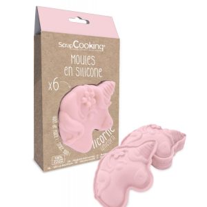 ScrapCooking Silicone Vormpjes Eenhoorn Set/6