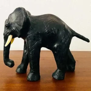 Vintage olifant beeld leder