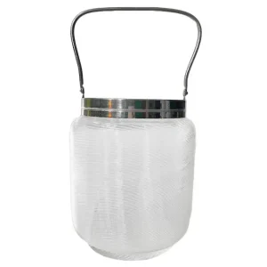 Vintage ijsemmer Fries draadglas chroom 1960’s