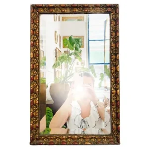 Vintage houtsnijwerk spiegel 1930’s