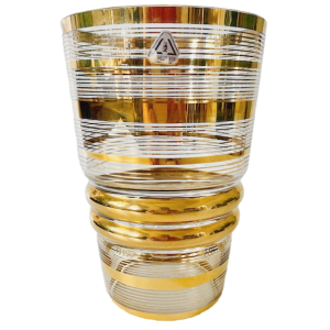 Art Deco Booms glas De rupel vaas goud 1930’s